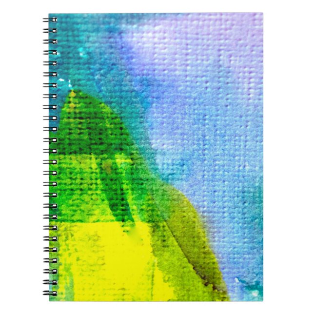 Cuaderno Resumen de fondo pintado de acuarela abstracta,acr (Frente)