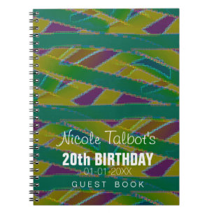 Cuaderno Resumen de formas 20 cumpleaños Libro de invitados