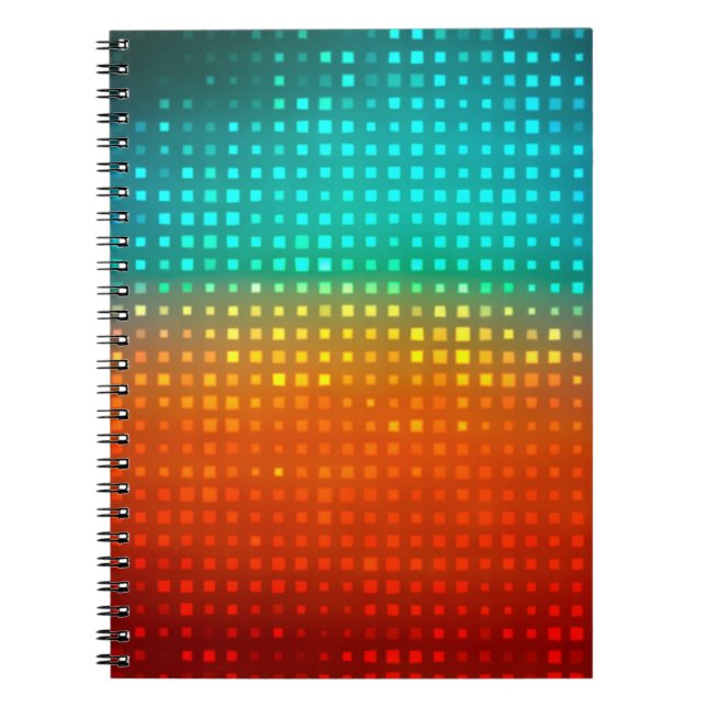 Cuaderno Resumen de fútbol multicolor o fútbol de fondo (Frente)