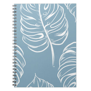 Cuaderno Resumen de hojas tropicales: Verdor sin focas.
