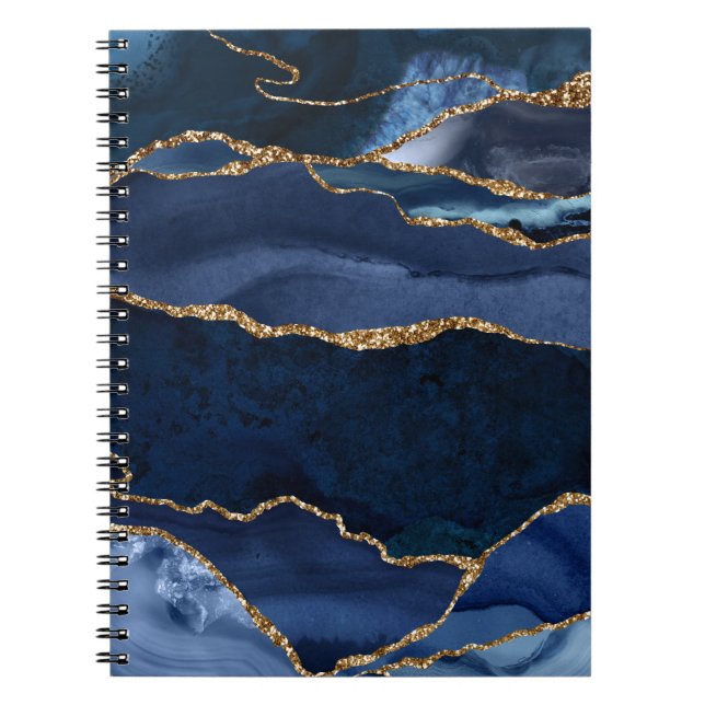Cuaderno Resumen de la acuarela de la Marina Blue Agate (Frente)