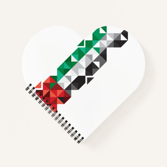 Cuaderno Resumen de la bandera de los Emiratos Árabes Unido (Anverso)