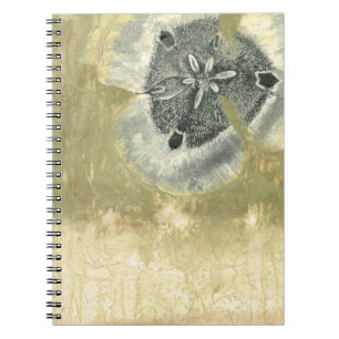 Cuaderno Resumen de la cabeza de flor con textura acristala
