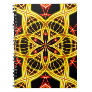 Cuaderno Resumen de la luz del escenario dorado.