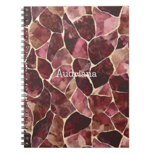 Cuaderno Resumen de la Moda Roja de Borgoña