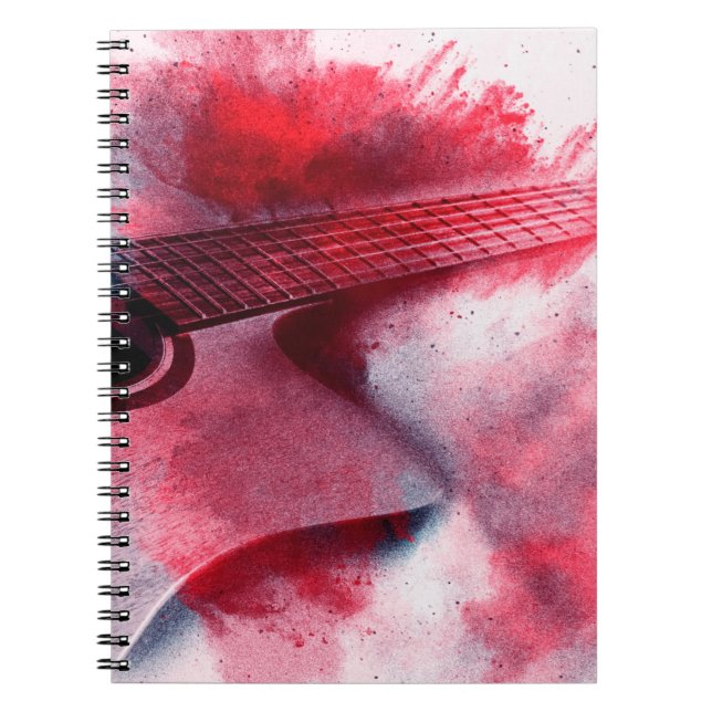 Cuaderno Resumen de la pintura digital del guitarras, abstr (Frente)