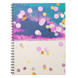 Cuaderno Resumen de la salpicadura de color azul Purpurinos