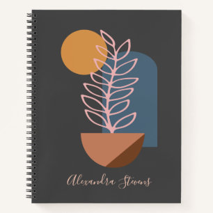 Cuaderno Resumen de la Tierra Geométrico Botánico Personali