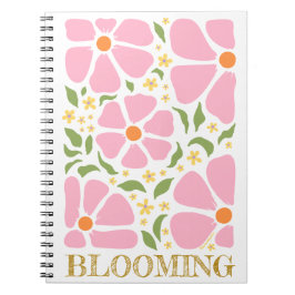 Cuaderno Resumen de las flores rosadas juguetonas