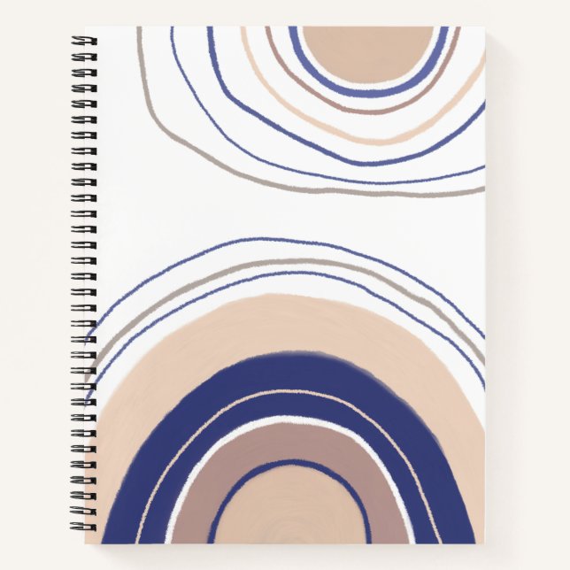Cuaderno Resumen de los Arcos Boho - Azul y Beige (Anverso)