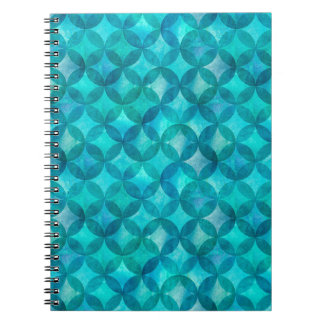 Cuaderno Resumen de los círculos superpuestos con un patrón