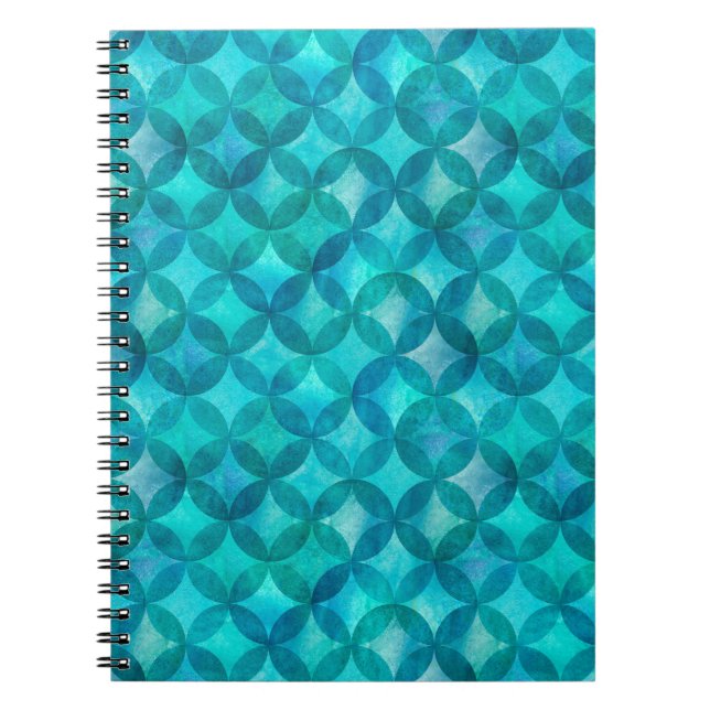 Cuaderno Resumen de los círculos superpuestos con un patrón (Frente)
