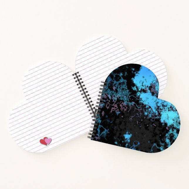 Cuaderno Resumen de mármol azul, gris y morado (Interior)