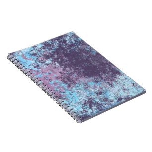 Cuaderno Resumen de mármol azul, rosa y púrpura