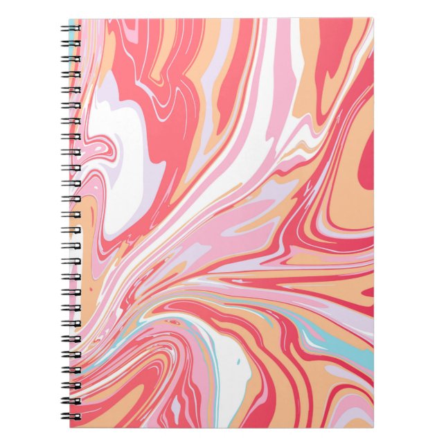 Cuaderno Resumen de mármol líquido o fondo de tendencia epo (Frente)