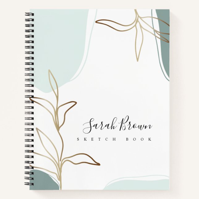 Cuaderno Resumen de Mint y Moss Green Sketchbook (Anverso)