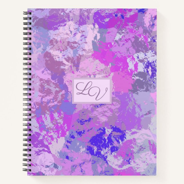 Cuaderno Resumen de moda Camo Pink Purple Blue (Anverso)