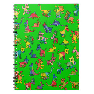 Cuaderno Resumen de mosaicos de patrones de animales