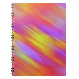 Cuaderno Resumen de Neon Brillante Rojo Rosa Amarillo