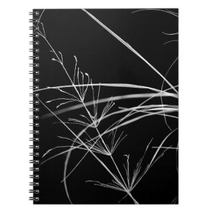 Cuaderno Resumen de notas sobre la naturaleza en blanco y n