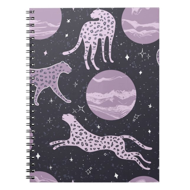 Cuaderno Resumen de patrones sin soldadura de cosmos, fondo (Frente)