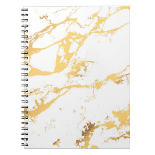 Cuaderno Resumen de pintura acrílica de color blanco y oro