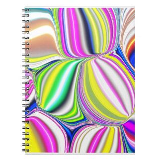 Cuaderno Resumen de pintura arte moderno efecto 3d en neon 