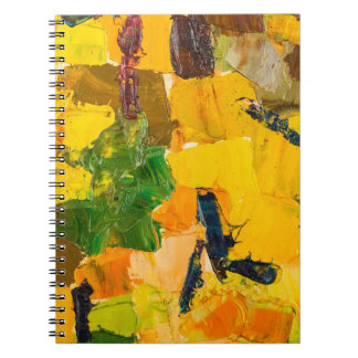 Cuaderno Resumen de pintura de lona de aceite amarillo