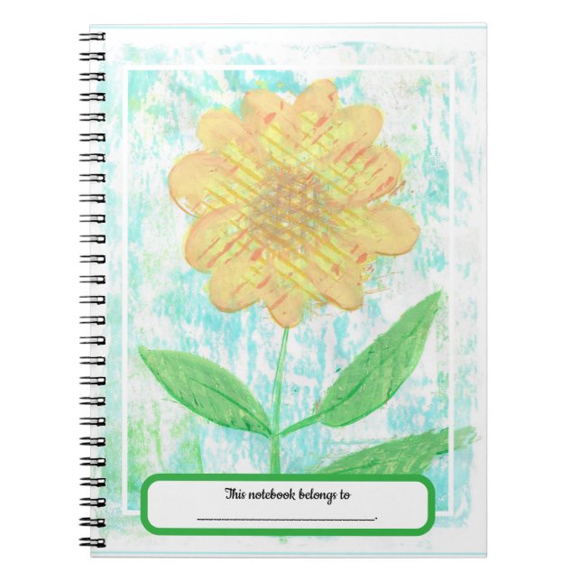 Cuaderno Resumen de portátiles girasoles con personalizació (Frente)