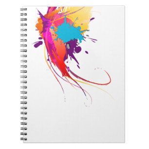 Cuaderno Resumen de salpicaduras de pintura de mariposa exó