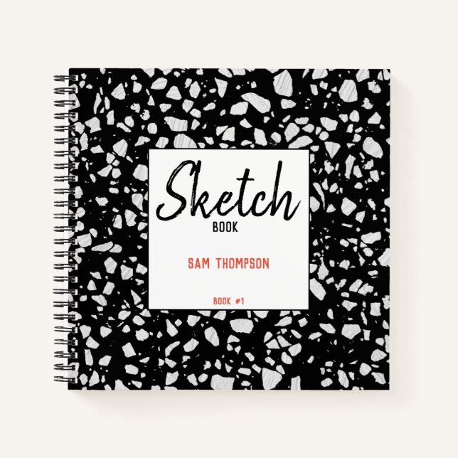 Cuaderno Resumen de Terrazzo Mosaic Black Sketchbook (Anverso)