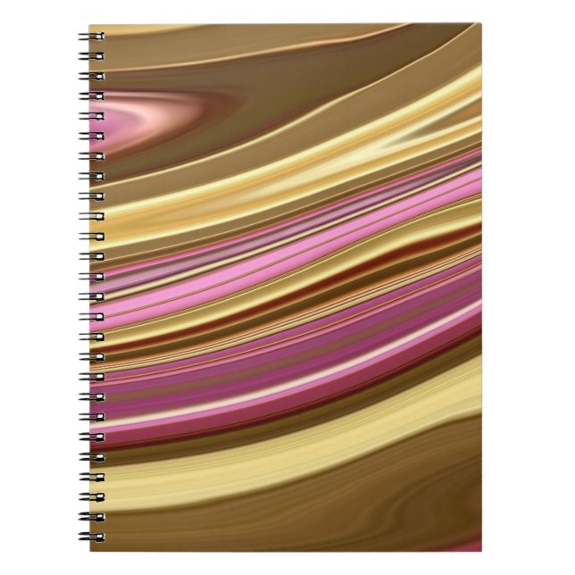 Cuaderno Resumen de textura de flujo de mármol líquido eleg (Frente)