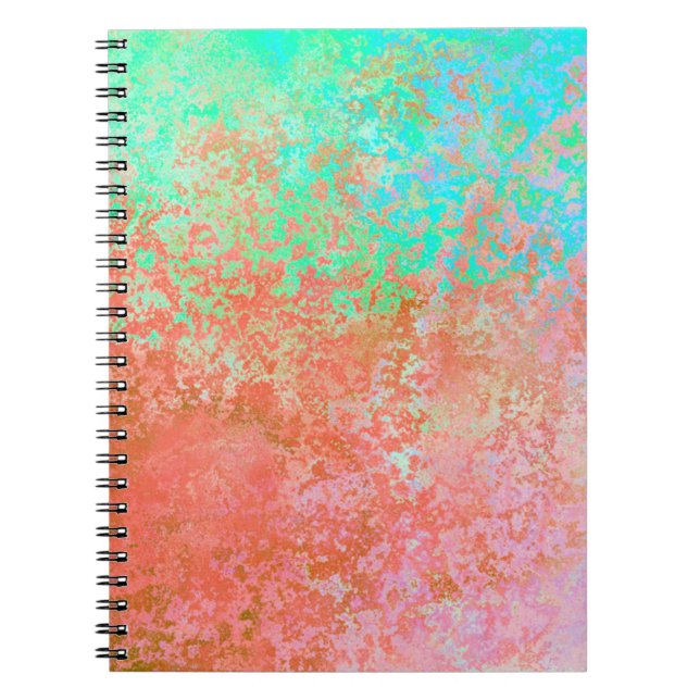 Cuaderno Resumen de tinta de alcohol Naranja de fuego (Frente)