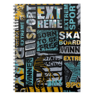 Cuaderno Resumen de un patrón de grunge sin fisuras. Modo d