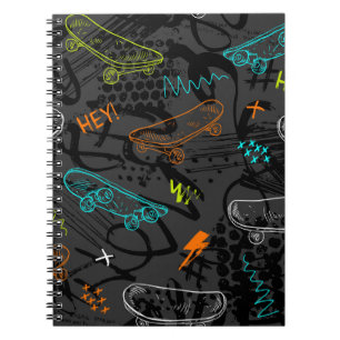 Cuaderno Resumen de un patrón de grunge sin fisuras. Modo d