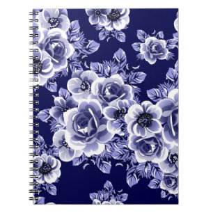 Cuaderno Resumen de un patrón sin fisuras con plantas, hier