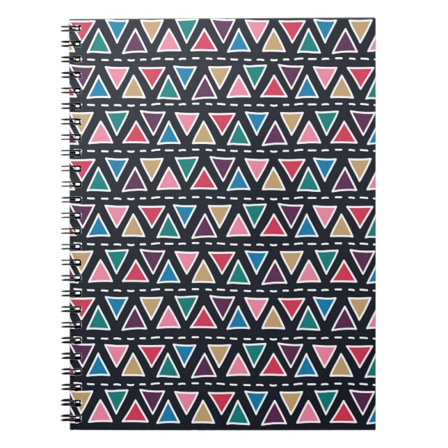 Cuaderno Resumen de un patrón tribal sin fisuras dibujado a (Frente)