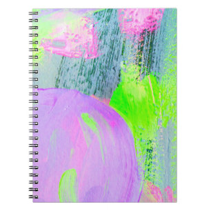 Cuaderno Resumen del arte fondo pintura acrílica dibujada a