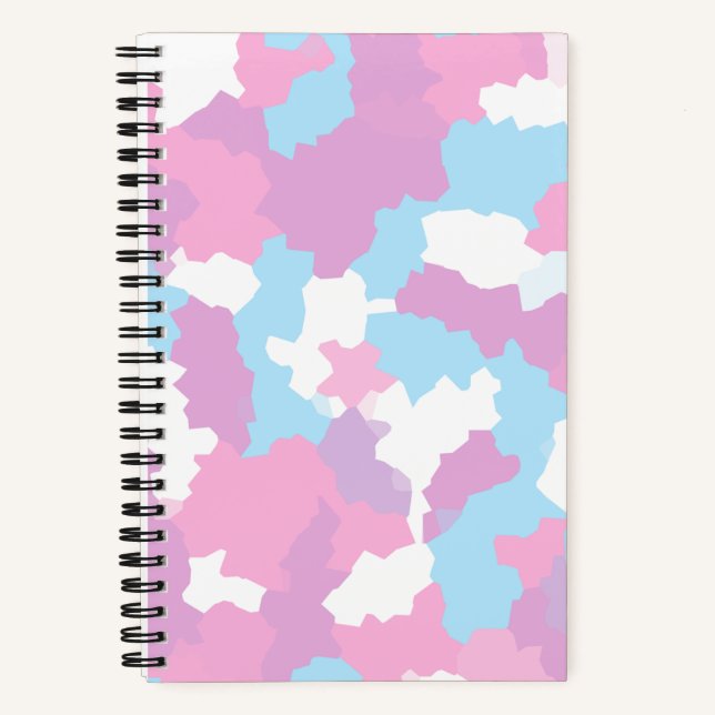 Cuaderno Resumen del Camo Blanco Azul Rosa (Anverso)