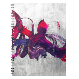Cuaderno Resumen del cepillo de plata púrpura de Fuchsia au