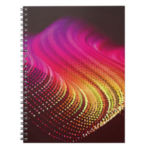 Cuaderno Resumen del colorido paisaje digital con flujo de 