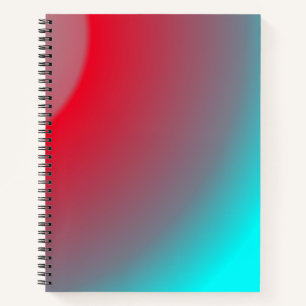 Cuaderno Resumen del degradado de acua y color de agua rojo