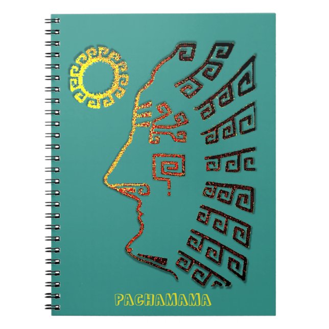 Cuaderno Resumen del dibujo artístico de Machu Picchu en Ve (Frente)