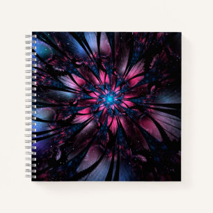 Cuaderno Resumen del diseño de flor fractal.