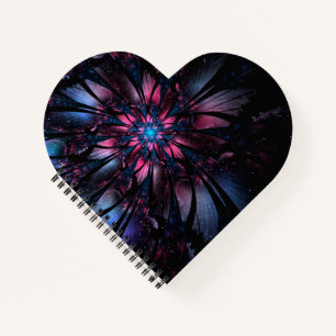 Cuaderno Resumen del diseño de flor fractal.