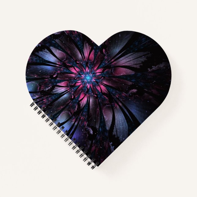 Cuaderno Resumen del diseño de flor fractal. (Anverso)