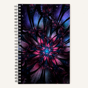 Cuaderno Resumen del diseño de flor fractal.