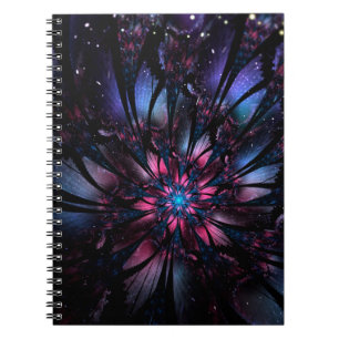 Cuaderno Resumen del diseño de flor fractal.