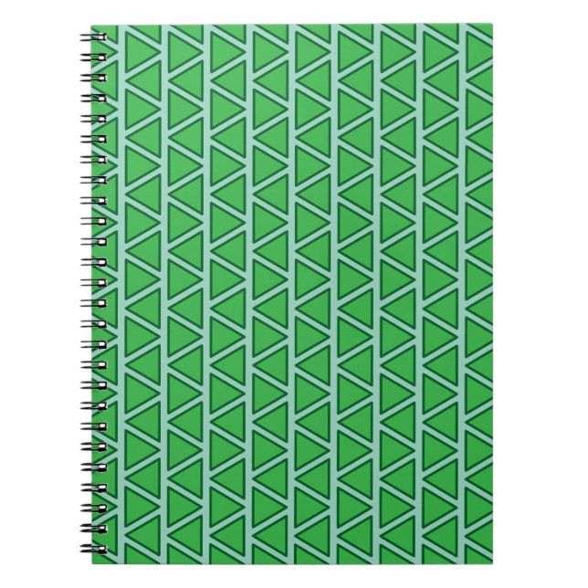 Cuaderno Resumen del modelo de triángulo verde de tres tono (Frente)