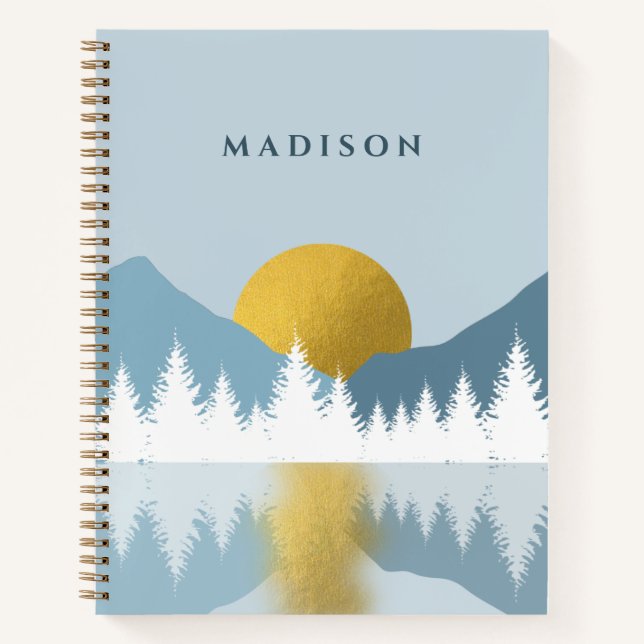 Cuaderno Resumen del paisaje Golden Winter Sunrise (Anverso)